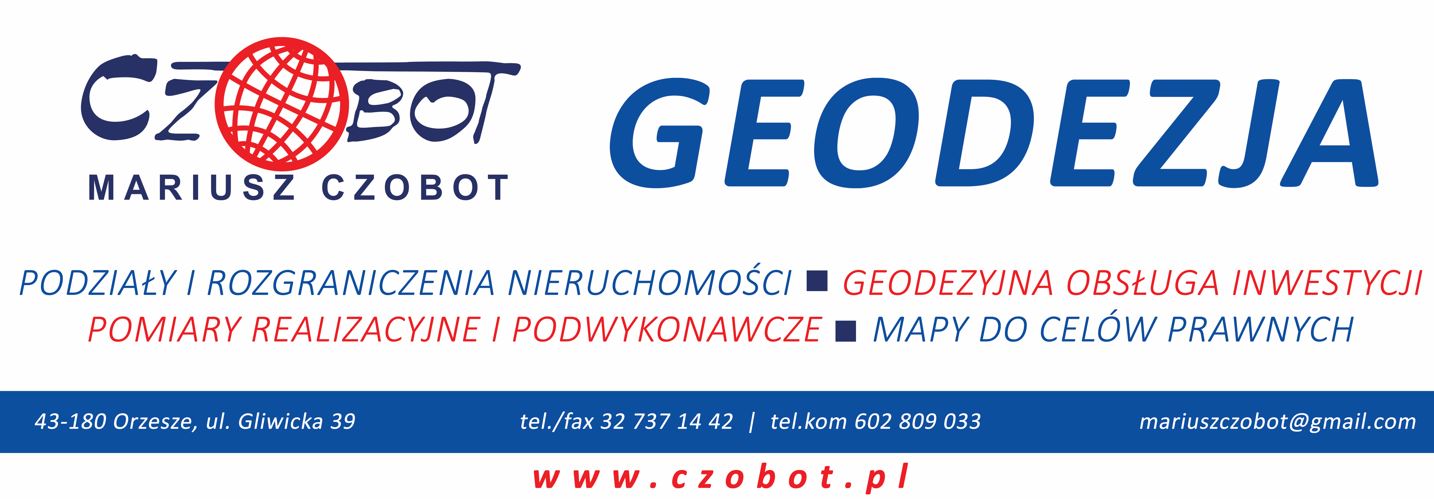 USŁUGI GEODEZYJNE Mariusz Czobot - usługi kartograficzne ORZESZE usługi kartograficzne ORZESZE